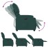 Sillón reclinable eléctrico tela verde