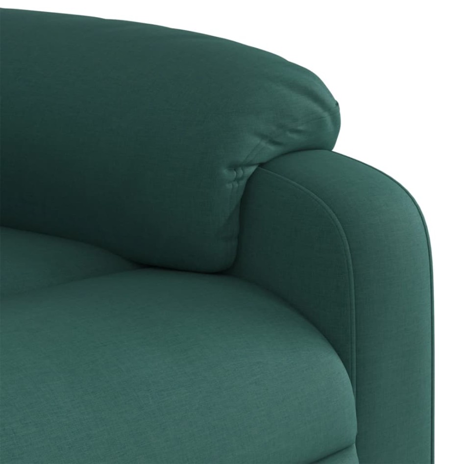 Sillón reclinable eléctrico tela verde