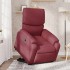 Sillón reclinable elevable tela rojo