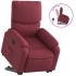 Sillón reclinable elevable tela rojo