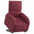 Sillón reclinable elevable tela rojo