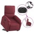 Sillón reclinable elevable tela rojo
