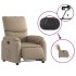 Sillón reclinable eléctrico de cuero sintético color