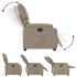 Sillón reclinable eléctrico de cuero sintético color