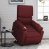 Sillón reclinable elevable cuero artificial rojo