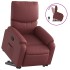 Sillón reclinable elevable cuero artificial rojo