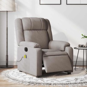Sillón reclinable de masaje eléctrico tela gris