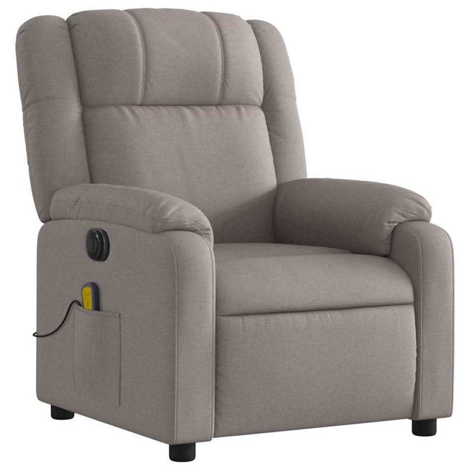 Sillón reclinable de masaje eléctrico tela gris