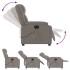 Sillón reclinable de masaje eléctrico tela gris