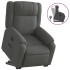 Sillón reclinable elevable de tela gris