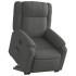 Sillón reclinable elevable de tela gris