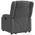 Sillón reclinable elevable de tela gris