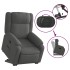 Sillón reclinable elevable de tela gris
