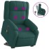 Silla de masaje reclinable de pie de tela verde
