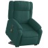 Silla de masaje reclinable de pie de tela verde