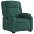 Silla de masaje reclinable de pie de tela verde