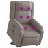 Sillón reclinable de masaje elevable tela gris