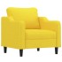 Sillón de tela amarillo claro 60