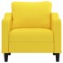 Sillón de tela amarillo claro 60