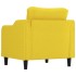Sillón de tela amarillo claro 60