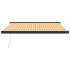 Toldo retráctil aluminio y tela blanco y amarillo 3x2,5
