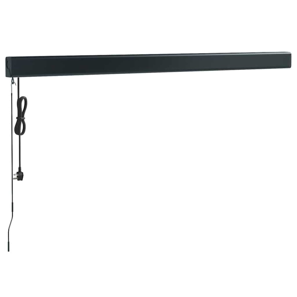 Toldo retráctil aluminio y tela blanco y amarillo 3x2,5