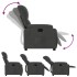 Sillón reclinable tela de microfibra gris