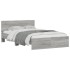Estructura de cama con cabecero gris Sonoma 135x190