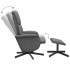Sillón reclinable de masaje con reposapiés tela gris