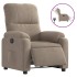 Sillón reclinable eléctrico tela de microfibra gris