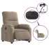 Sillón reclinable eléctrico tela de microfibra gris