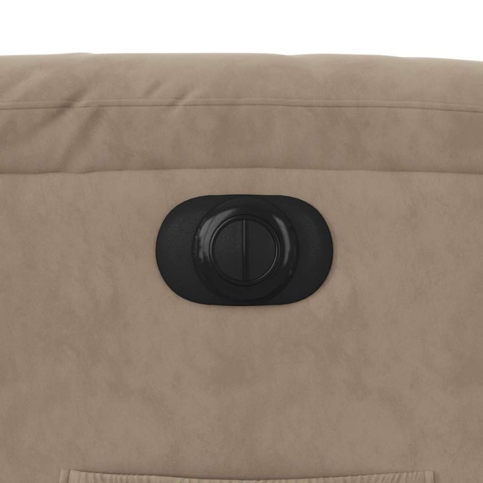 Sillón reclinable eléctrico tela de microfibra gris