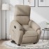 Sillón reclinable elevable tela de microfibra gris