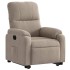 Sillón reclinable elevable tela de microfibra gris