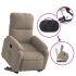Sillón reclinable elevable tela de microfibra gris
