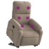 Sillón reclinable de masaje elevable tela microfibra gris