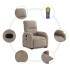 Sillón reclinable de masaje elevable tela microfibra gris