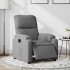 Sillón reclinable eléctrico tela de microfibra gris