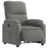 Sillón reclinable eléctrico tela de microfibra gris