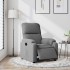 Sillón reclinable eléctrico tela de microfibra gris