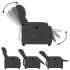 Sillón reclinable eléctrico tela de microfibra gris