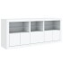 Aparador con luces LED blanco 162x37x67