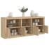 Aparador con luces LED roble Sonoma 162x37x67