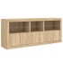 Aparador con luces LED roble Sonoma 162x37x67