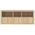 Aparador con luces LED roble Sonoma 162x37x67