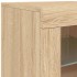 Aparador con luces LED roble Sonoma 162x37x67
