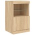 Aparador con luces LED roble Sonoma 162x37x67