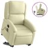 Sillón reclinable elevable cuero auténtico color
