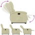 Sillón reclinable elevable cuero auténtico color