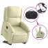 Sillón reclinable eléctrico elevable cuero auténtico